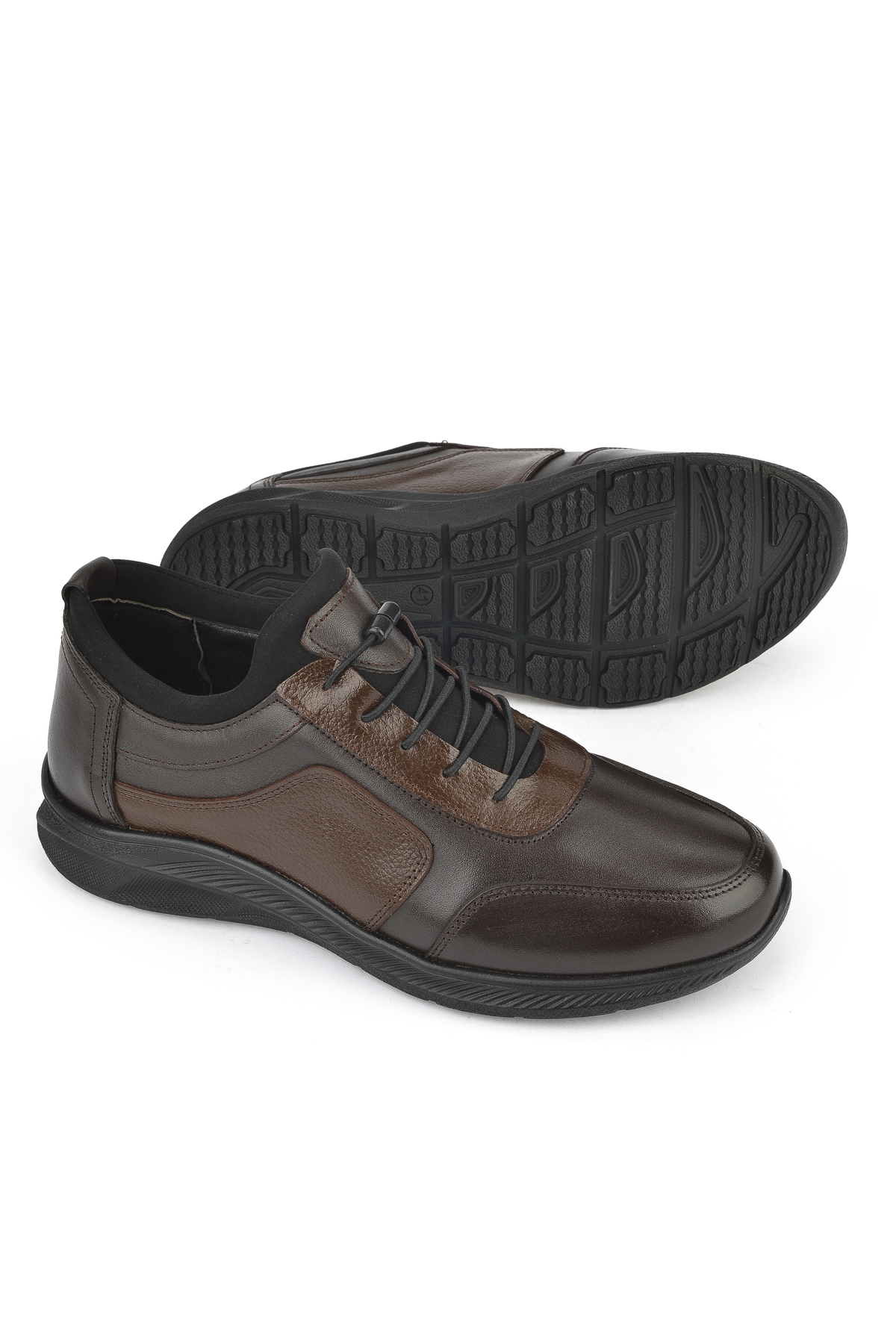 Erkek Hakiki Deri Sneaker 143423Z69 Kahve - Görsel 5