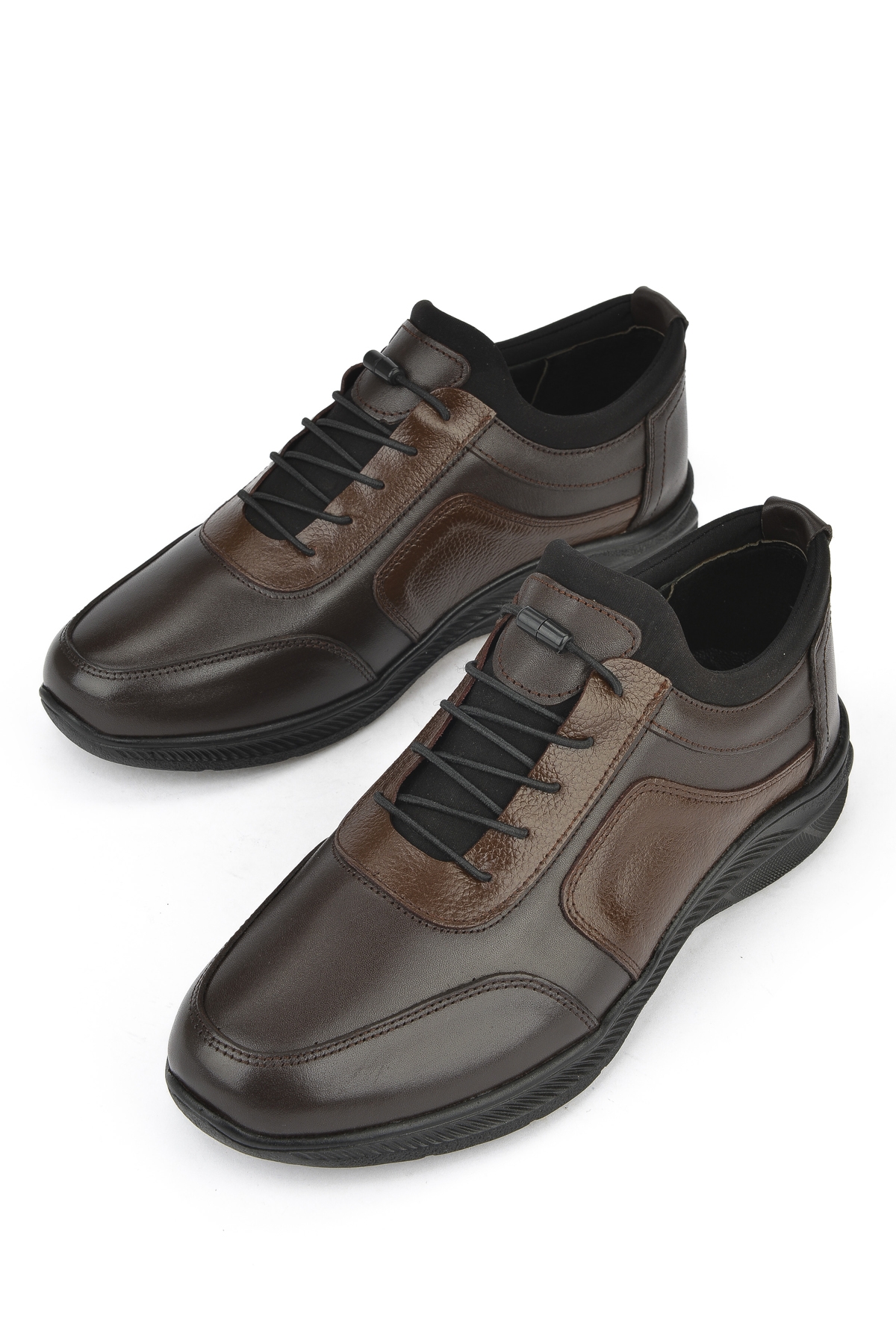 Erkek Hakiki Deri Sneaker 143423Z69 Kahve - Görsel 6