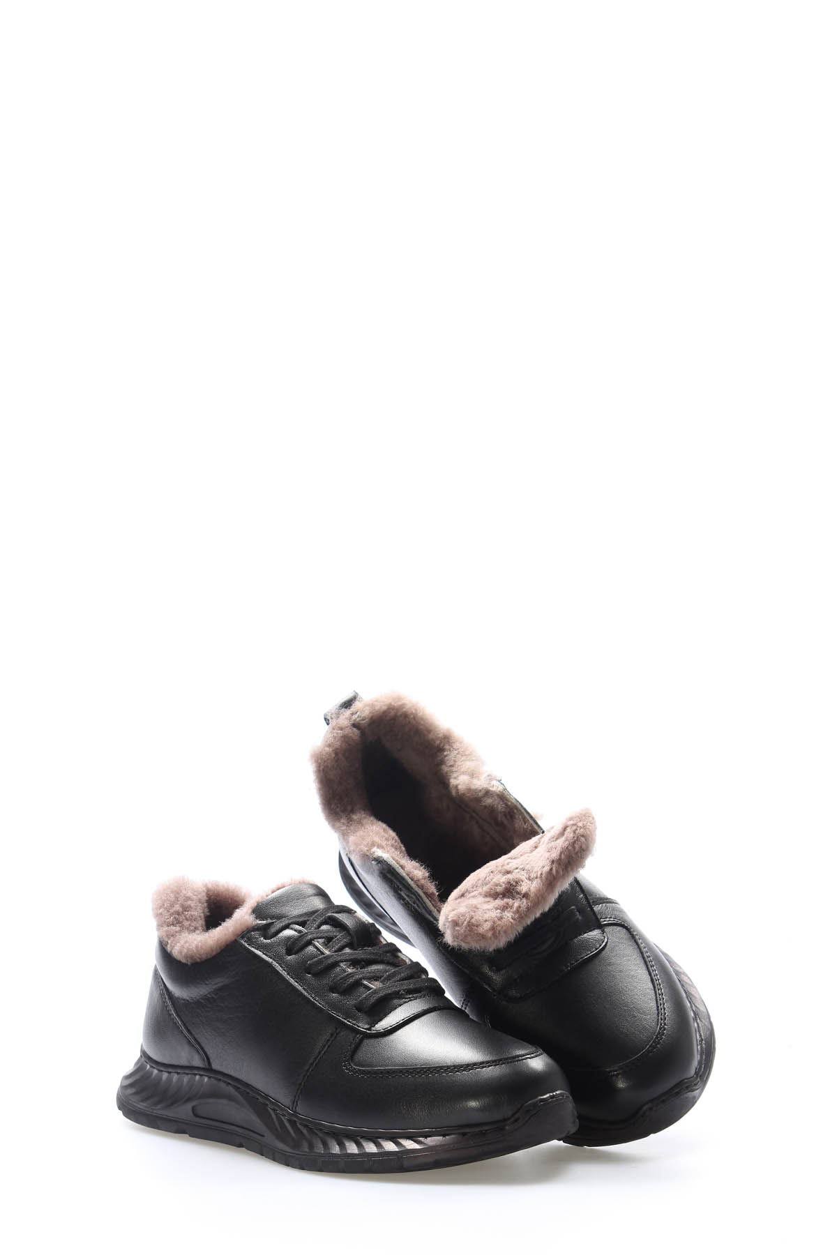 Hakiki Deri Kürklü Kadın Casual Ayakkabı 583KZA2502 - Görsel 4