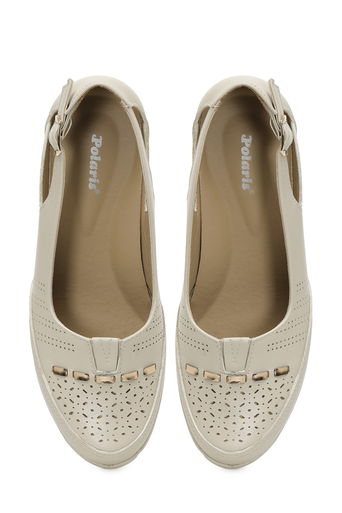 166742.Z5FX Bej Kadın Dolgu Topuk Ayakkabı - Görsel 5