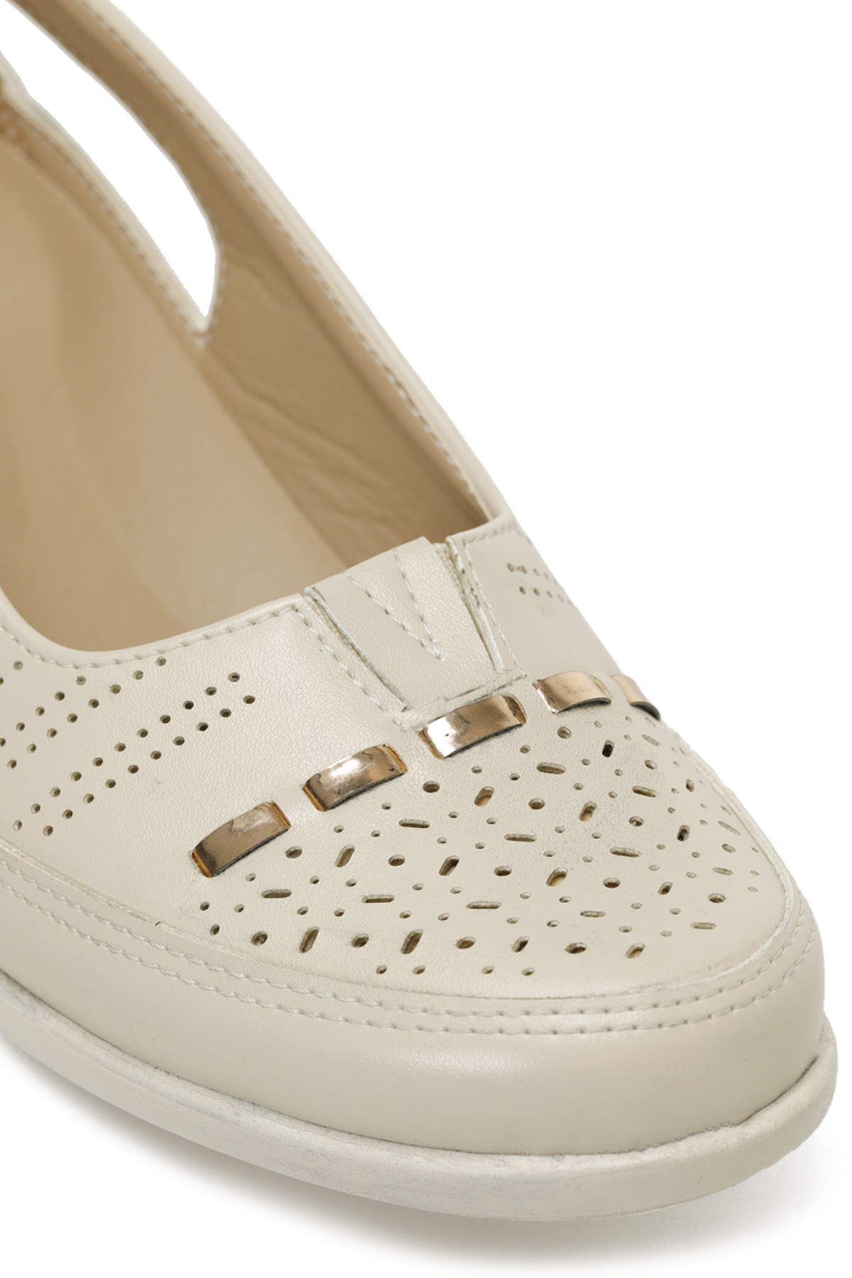 166742.Z5FX Bej Kadın Dolgu Topuk Ayakkabı - Görsel 8