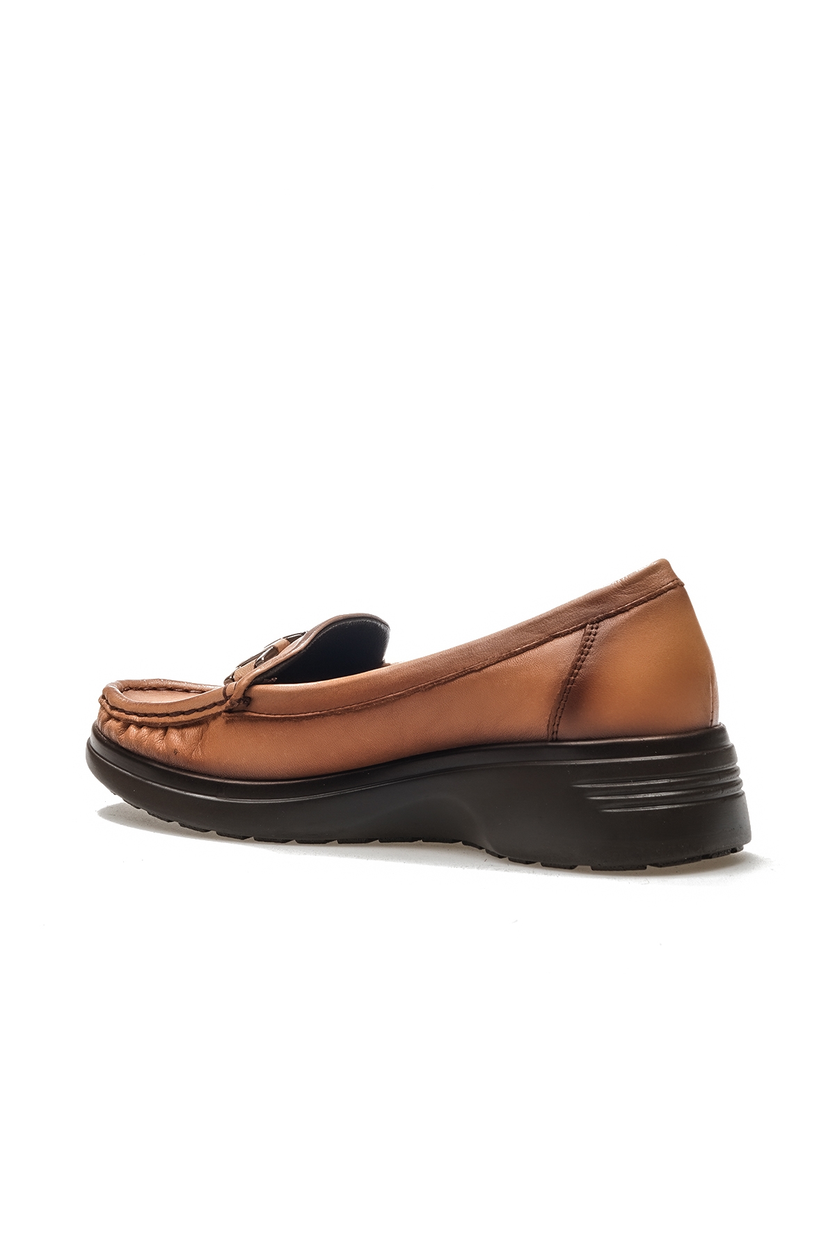 Kadın Hakiki Deri Toka Detaylı Comfort Günlük Ayakkabı (36-40) 24k D24ka-475 Z Taba - Görsel 4