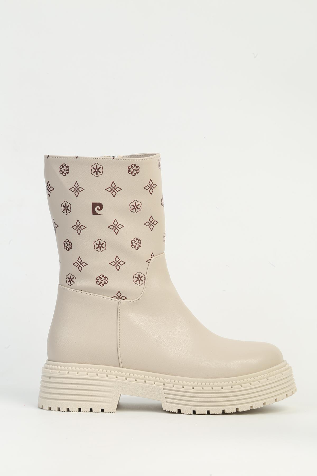 ® | PC-54136 Krem Kadın Bot - Görsel 2