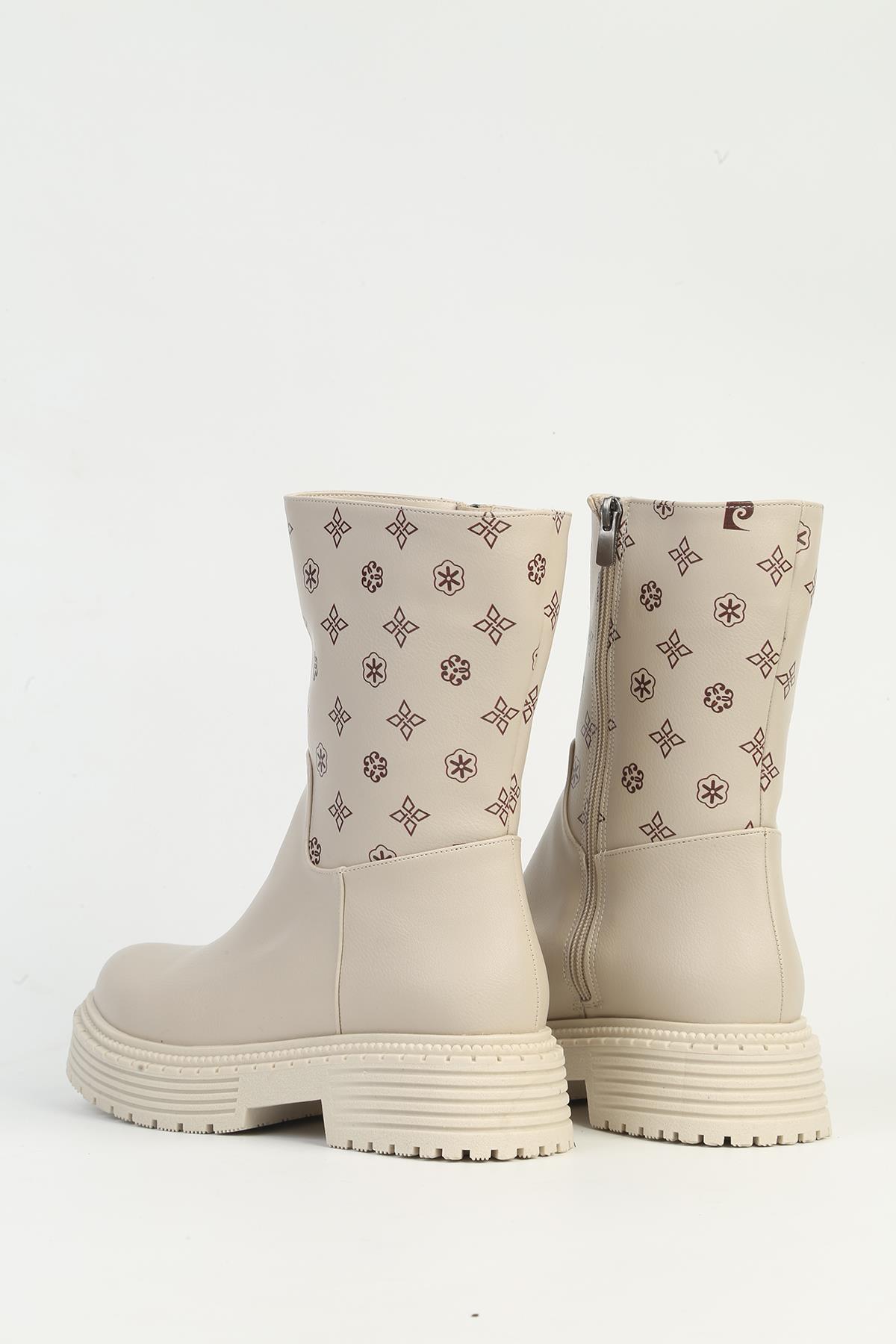® | PC-54136 Krem Kadın Bot - Görsel 4
