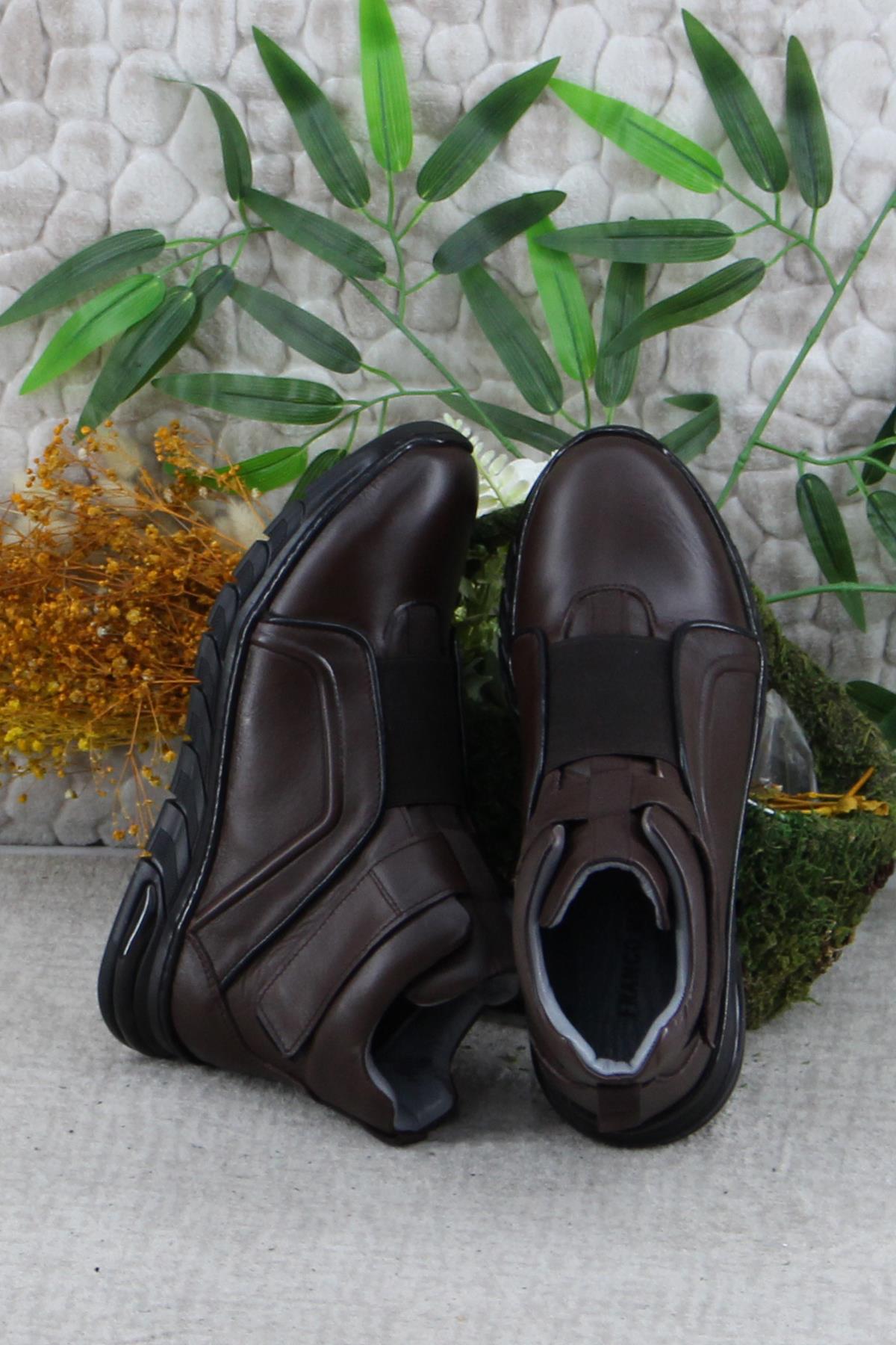 229-1 Kahve Frm Men Çırtlı Kauçuk Taban Hakiki Deri Erkek Bot - Görsel 6