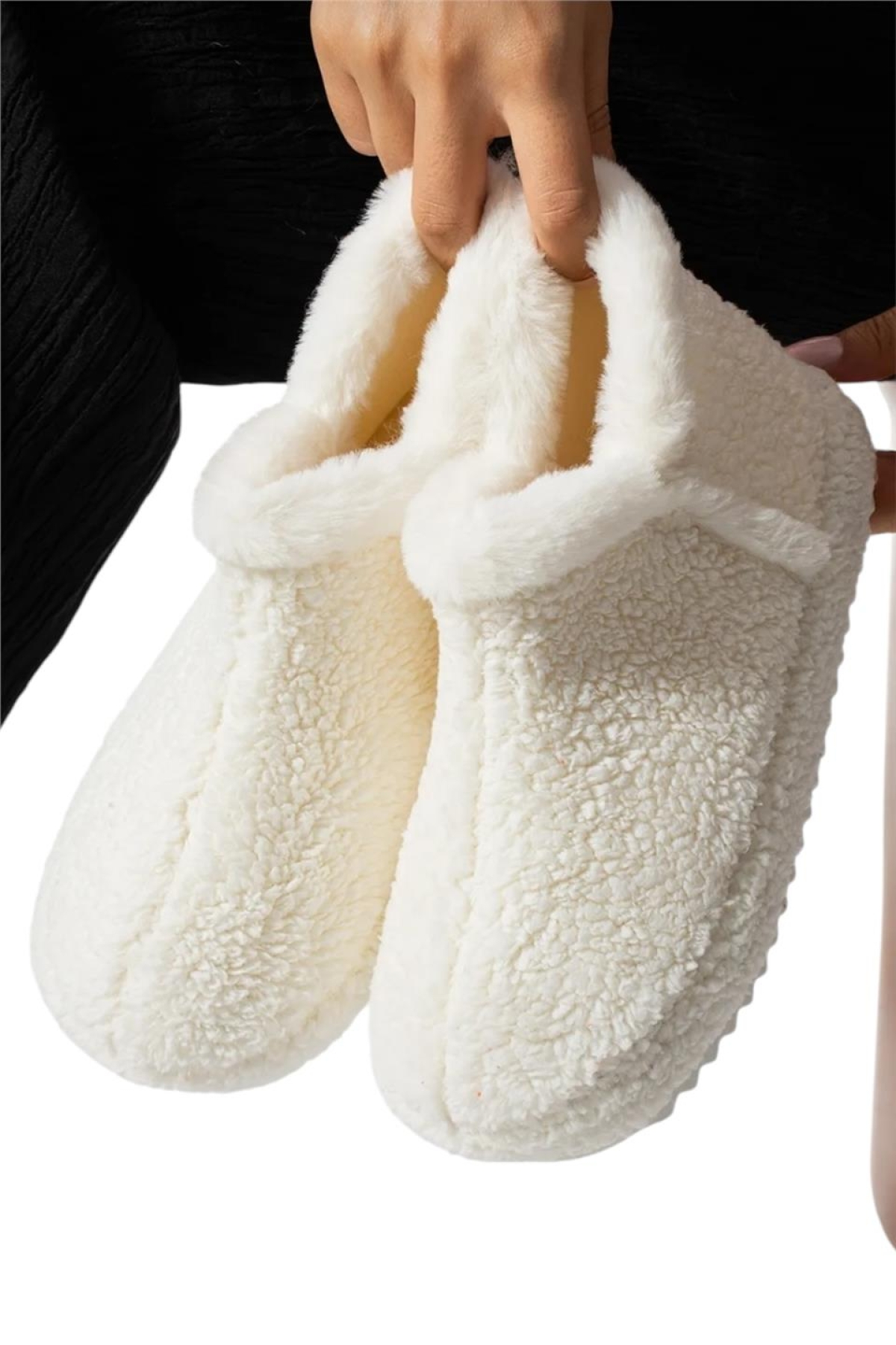 Kadın Panduf | Ev Botu | Ev Ayakkabısı Eva Kalın Hafif Kaymaz Taban BEYAZ - Görsel 6