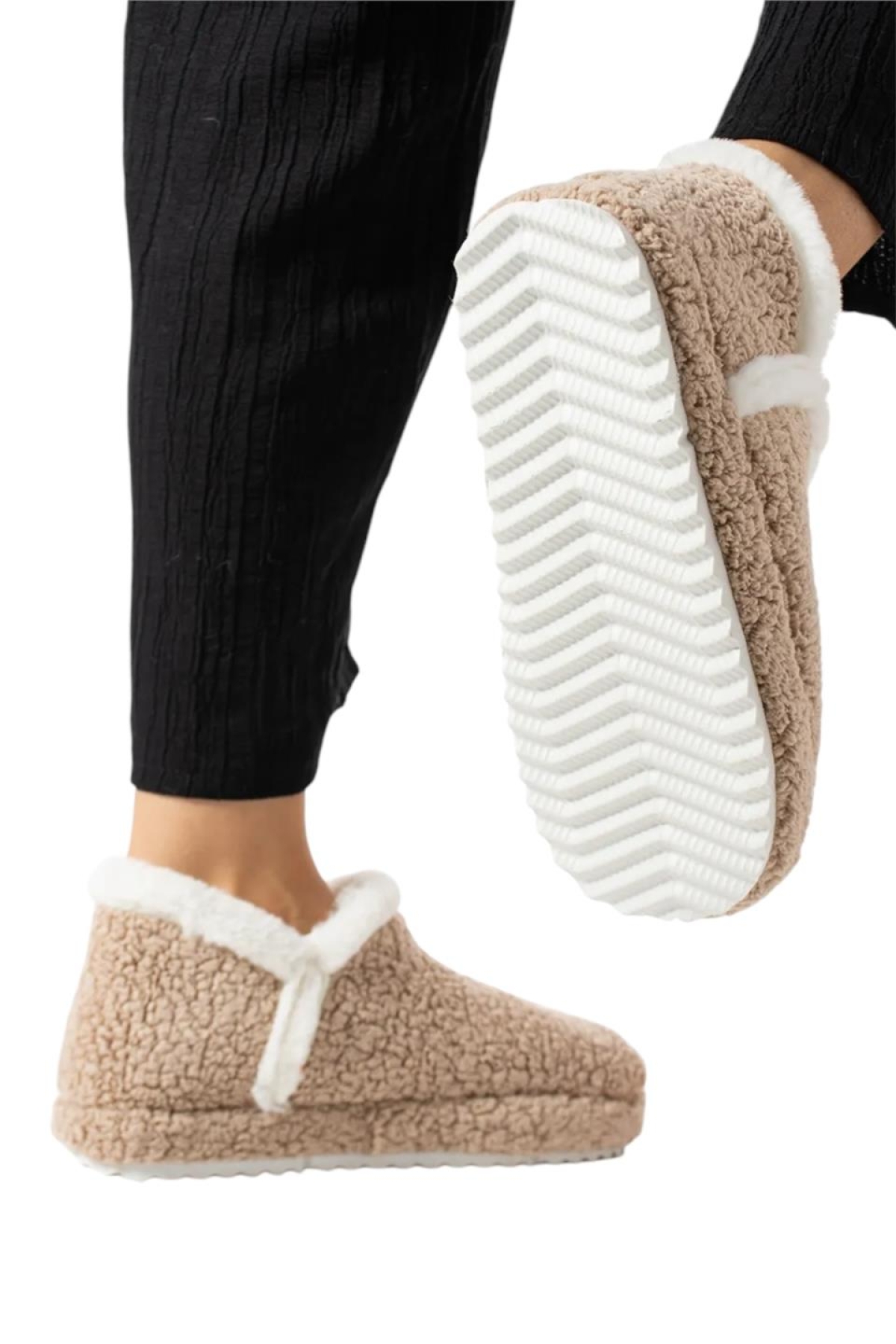 Kadın Panduf | Ev Botu | Ev Ayakkabısı Eva Kalın Hafif Kaymaz Taban BEJ - Görsel 3