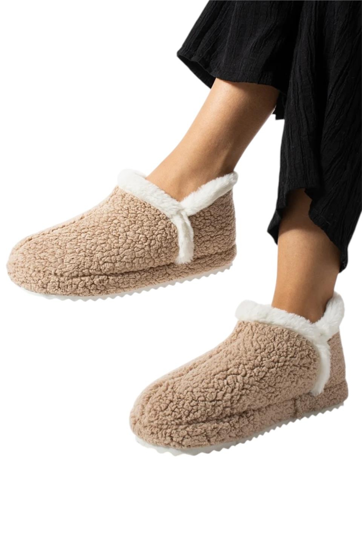 Kadın Panduf | Ev Botu | Ev Ayakkabısı Eva Kalın Hafif Kaymaz Taban BEJ - Görsel 4