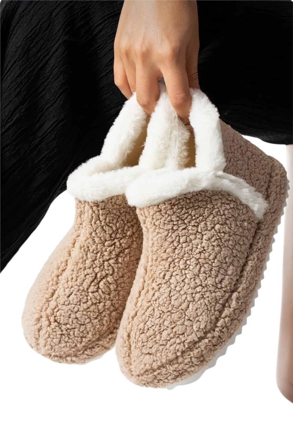 Kadın Panduf | Ev Botu | Ev Ayakkabısı Eva Kalın Hafif Kaymaz Taban BEJ - Görsel 5