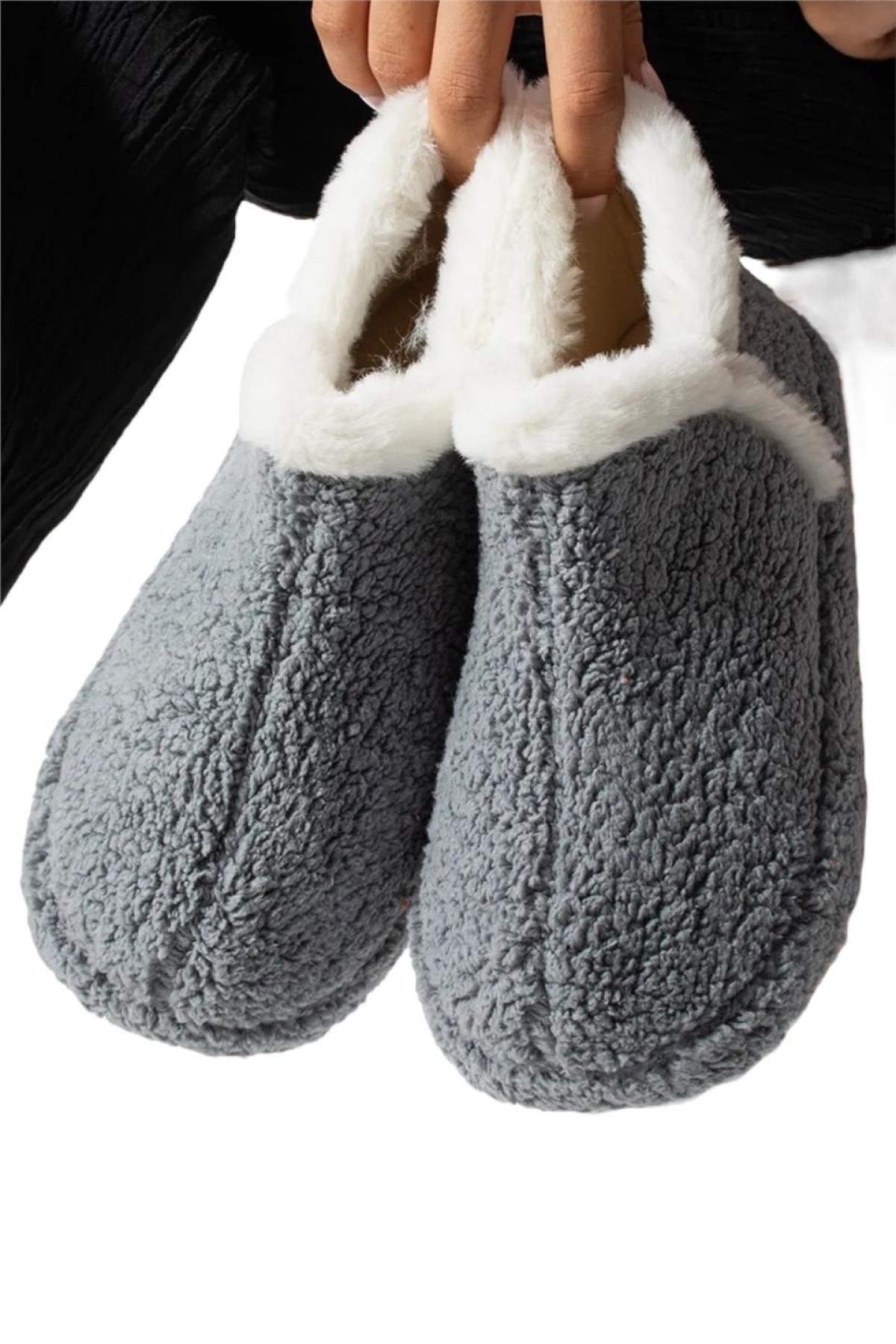 Kadın Panduf | Ev Botu | Ev Ayakkabısı Eva Kalın Hafif Kaymaz Taban GRİ - Görsel 6