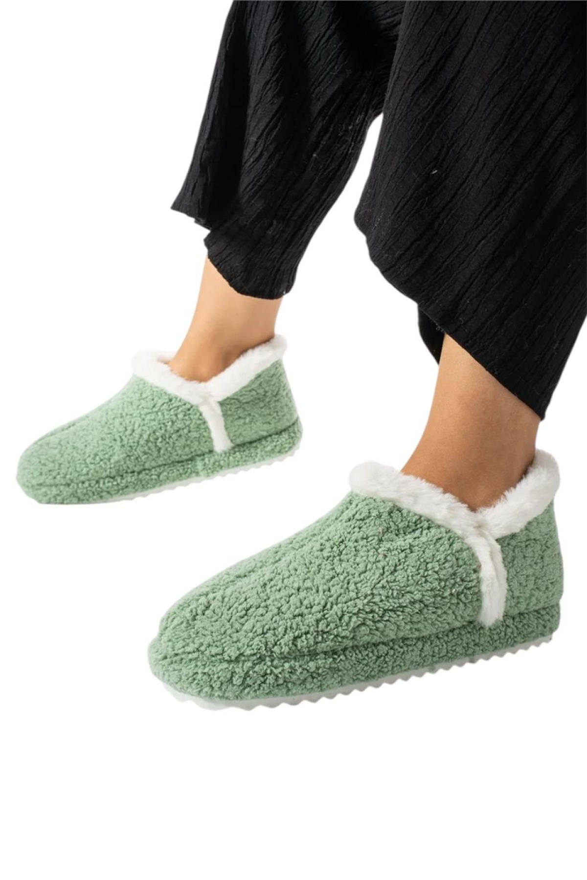 Kadın Panduf | Ev Botu | Ev Ayakkabısı Eva Kalın Hafif Kaymaz Taban YEŞİL - Görsel 3