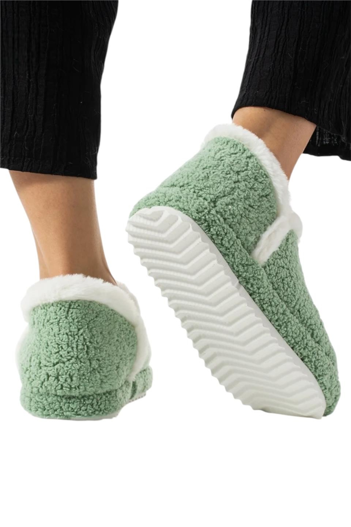Kadın Panduf | Ev Botu | Ev Ayakkabısı Eva Kalın Hafif Kaymaz Taban YEŞİL - Görsel 4