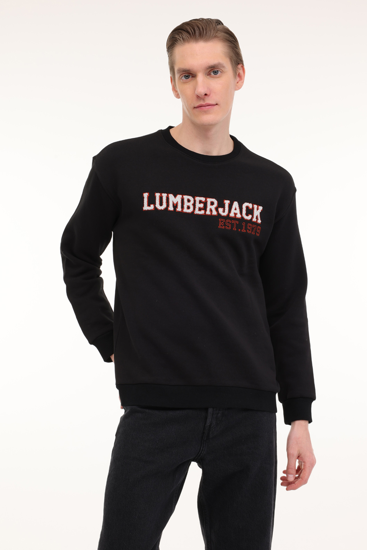 ML UNEG 16TY-505 4PR Siyah Erkek Sweatshirt