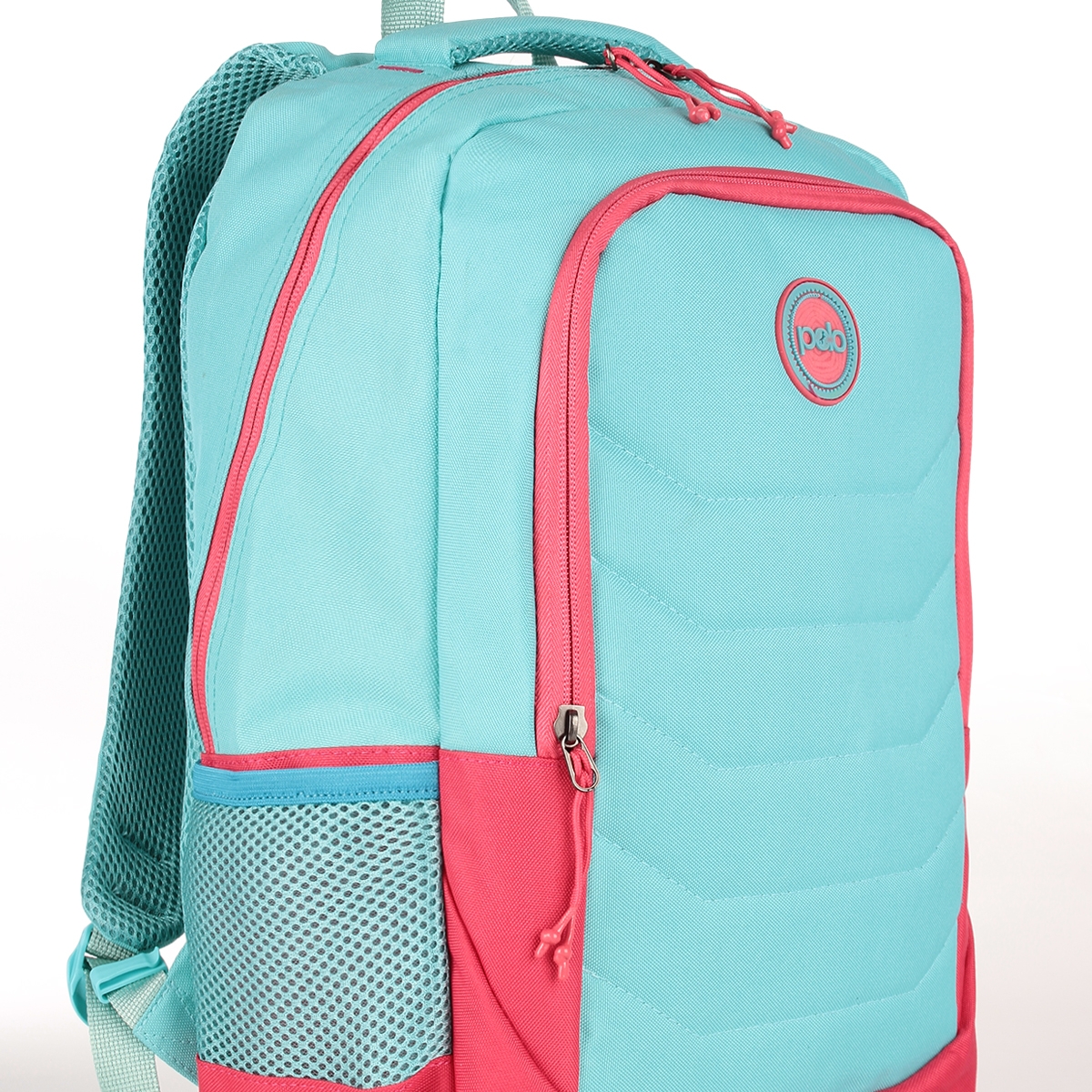 byHAKANMy polo 8810 Çok Gözlü Geniş Hacimli Terletmeyen Ortopedik Sırt Destekli Lise Ortaokul Ilkokul Okul Çantası PEMBE