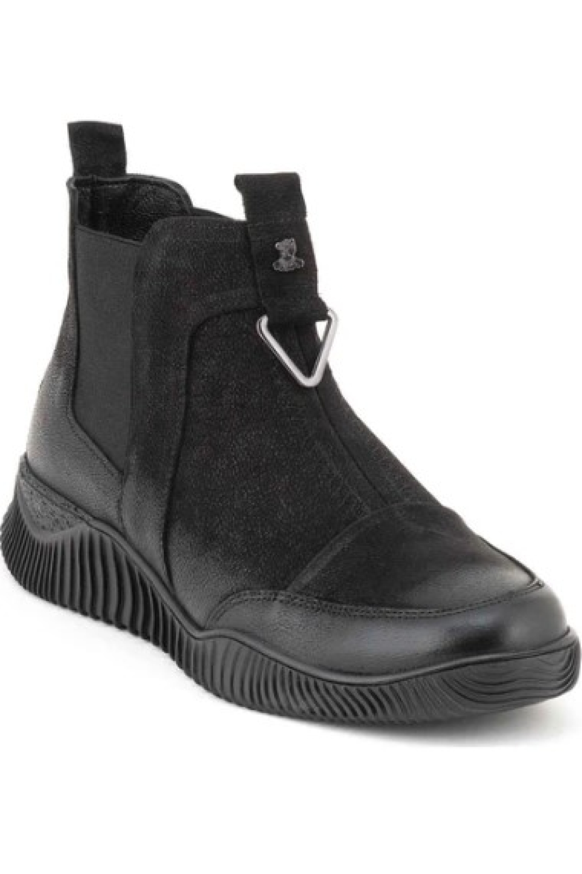 Digi Hakiki Deri Düz Kaymaz Taban Ortopedik Kadın Bot - Görsel 3