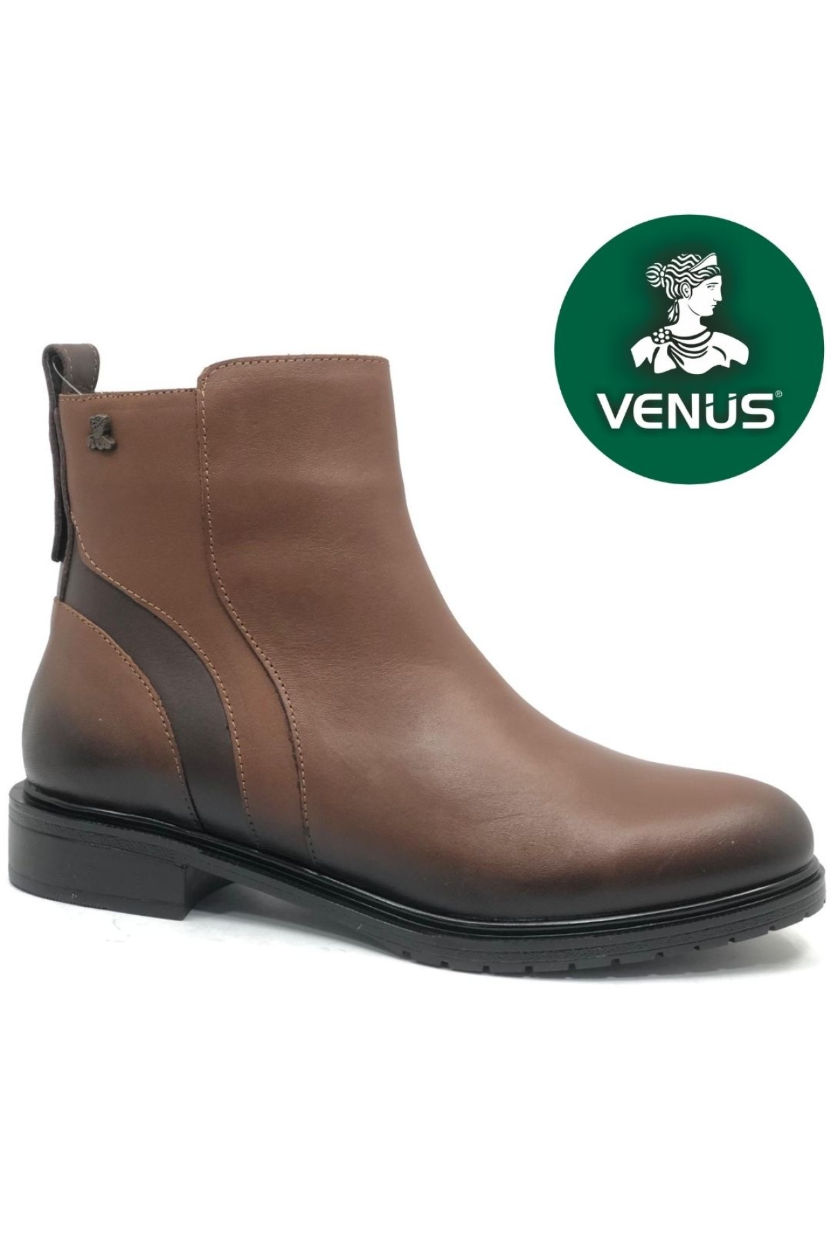 Mamo Hakiki Deri Düz Kaymaz Taban Ortopedik Kadın Bot - Görsel 3