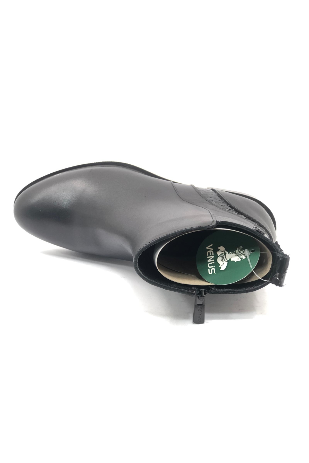 Mamo Hakiki Deri Düz Kaymaz Taban Ortopedik Kadın Bot - Görsel 6