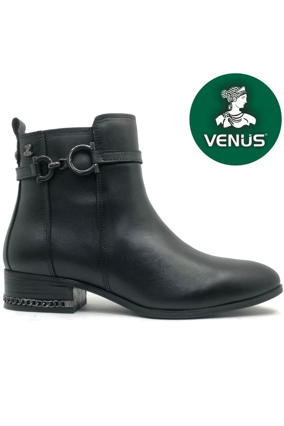 Semin Hakiki Deri Düz Kaymaz Taban Ortopedik Kadın Bot - Görsel 3