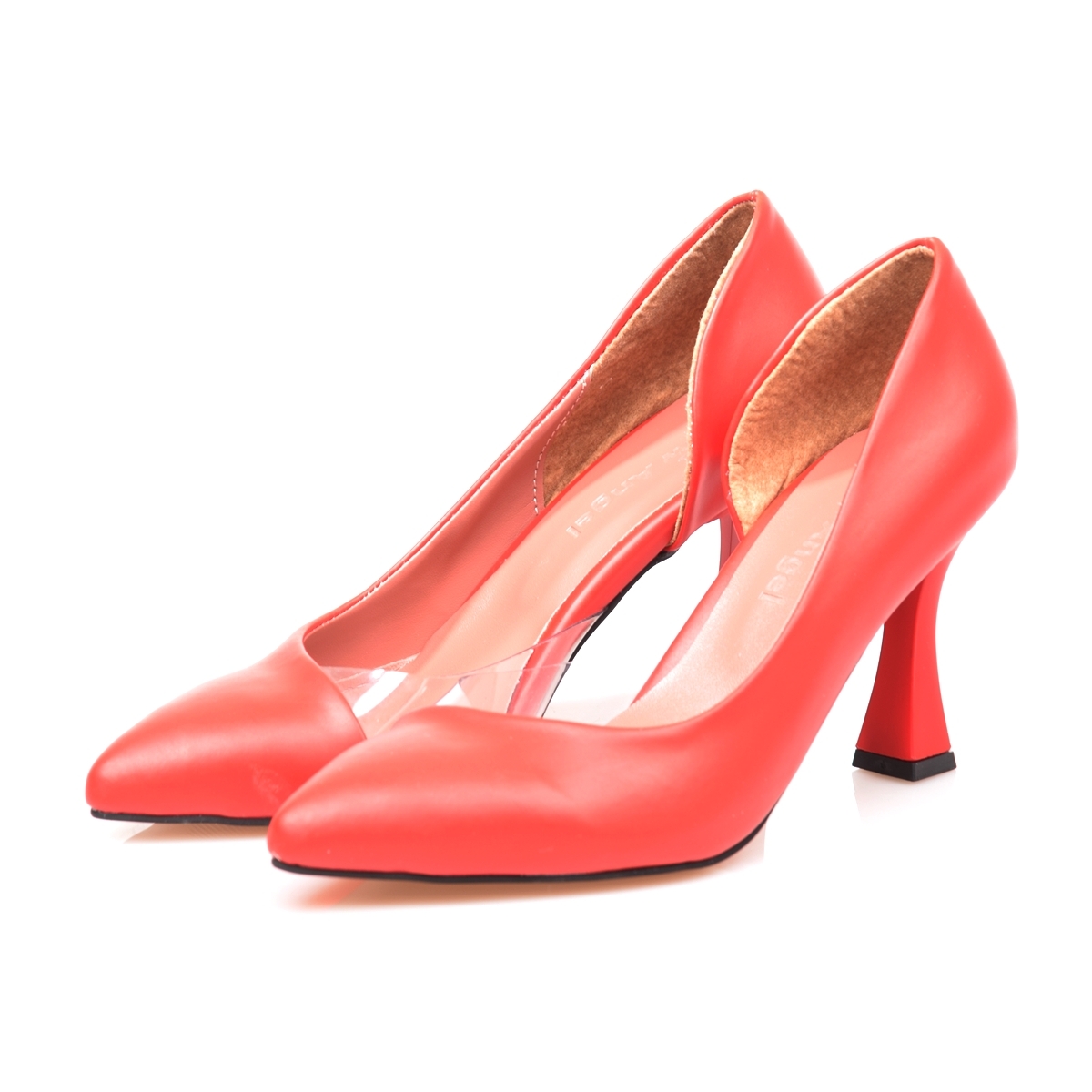 New Angel 653 Kadın Şeffaf Detaylı Klasik Stiletto - Görsel 6