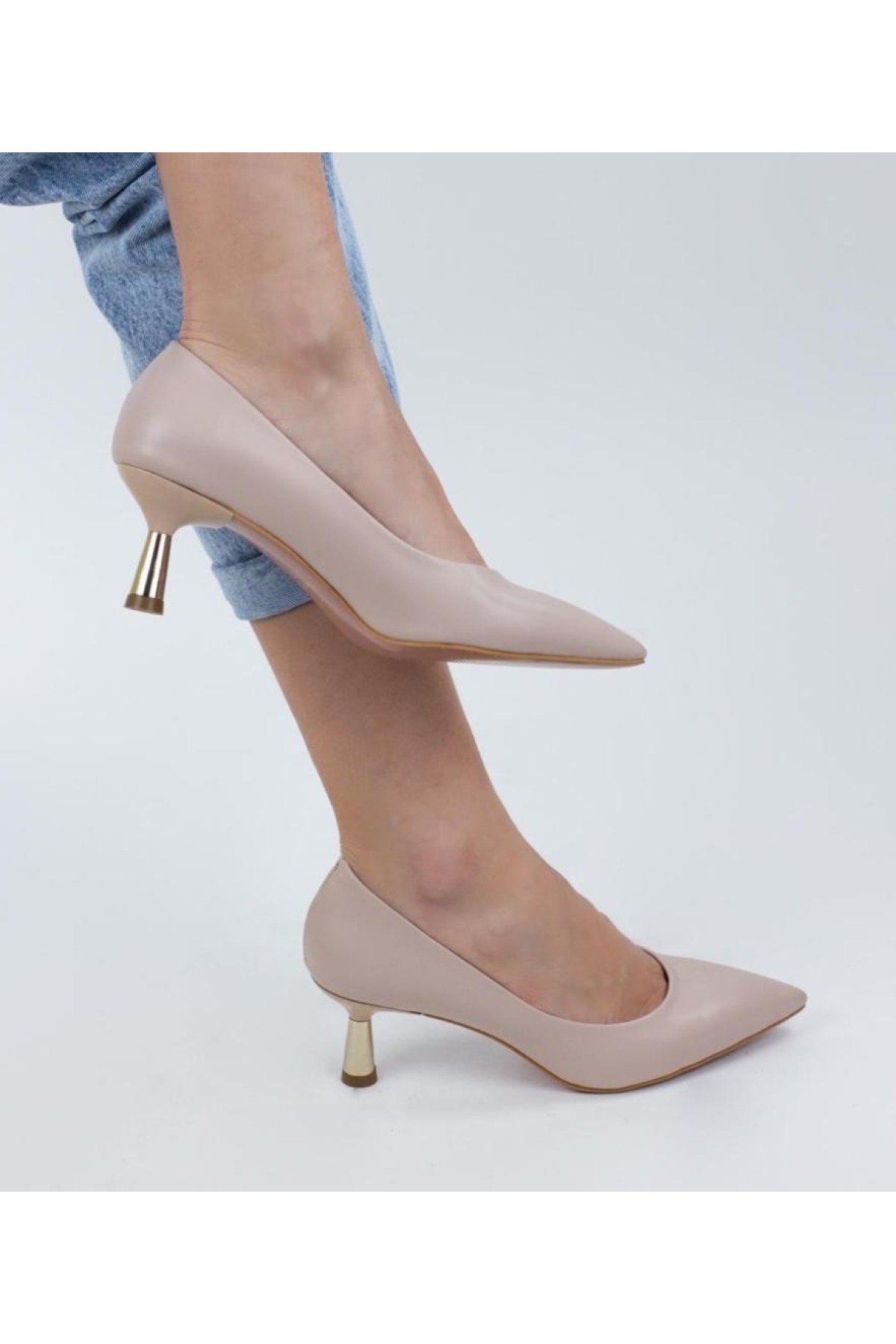 New Angel 340 Kadın Sivri Burun Kadeh Topuk Stiletto - Görsel 2