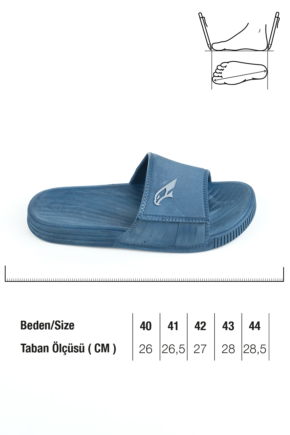 Gezer Gezer Lacivert Yazlık Erkek Kaydırmaz Taban Terlik Sandalet & Terlik | Flo Lacivert - 3. görsel