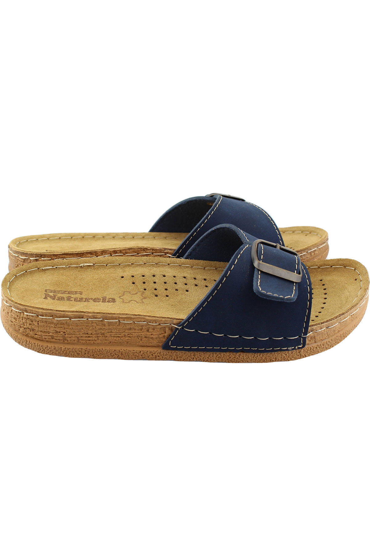 Kadın Yazlık İç Tabanı Hakiki Deri Tek Toka Ayarlanabilir Rahat Taban Günlük Terlik - Görsel 6