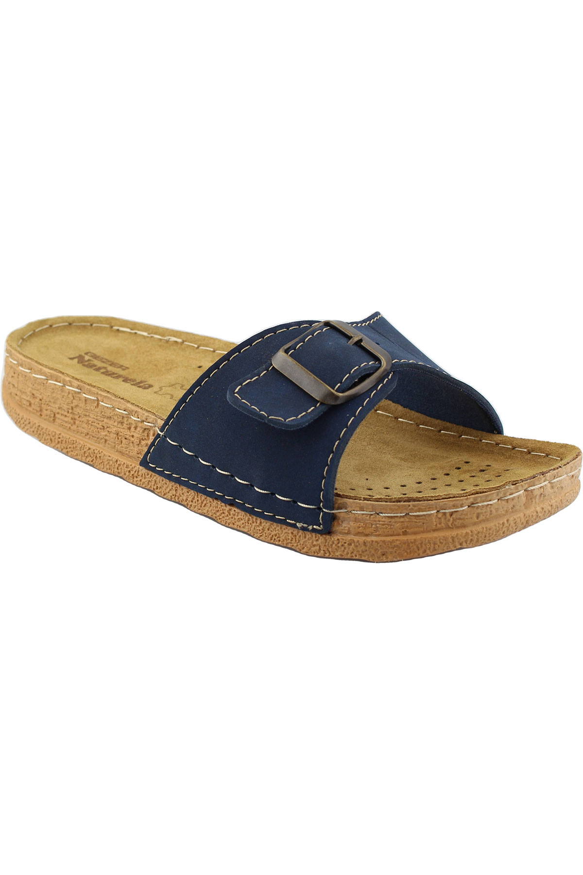 Kadın Yazlık İç Tabanı Hakiki Deri Tek Toka Ayarlanabilir Rahat Taban Günlük Terlik - Görsel 7