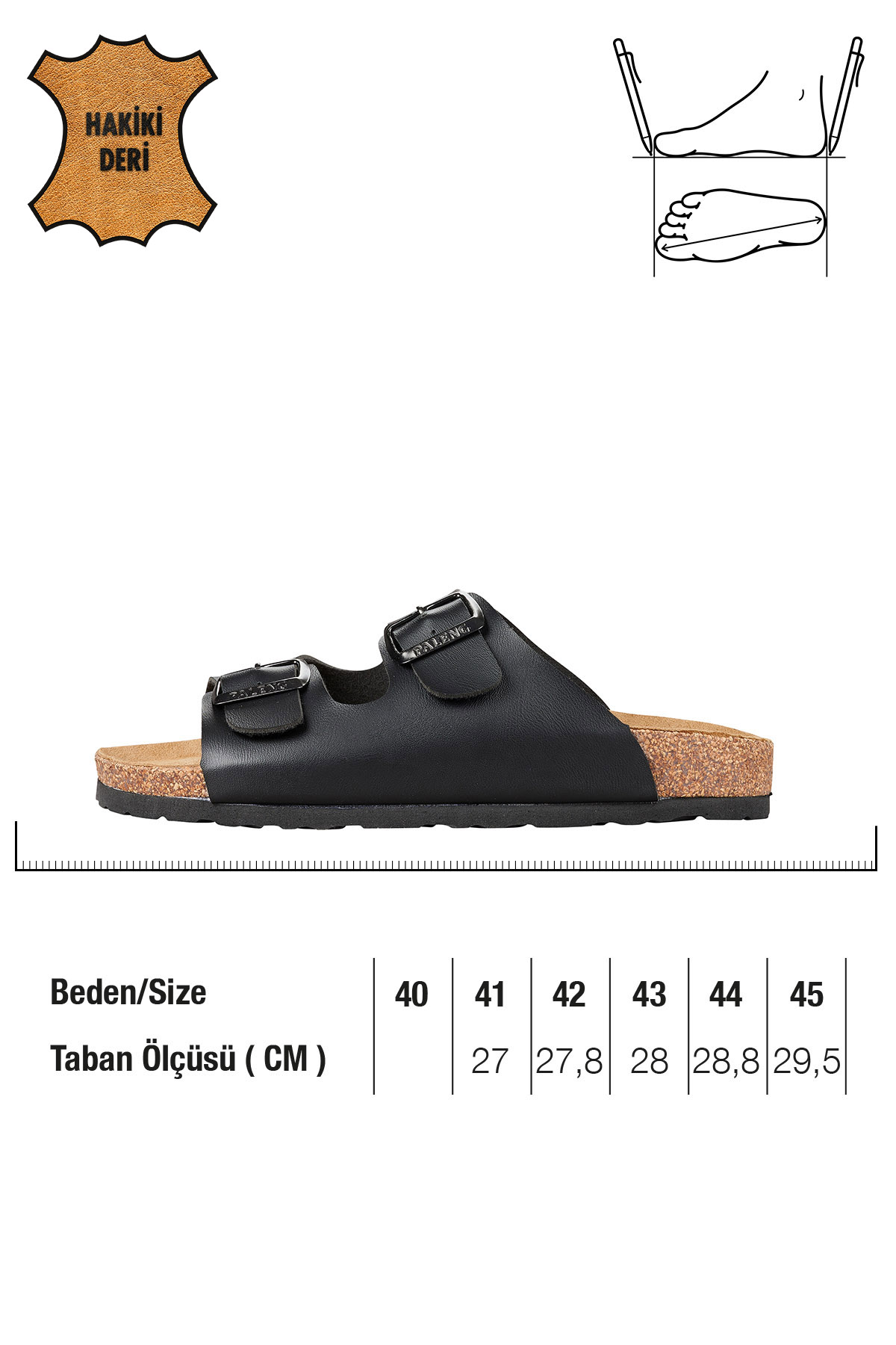 Gezer Mantar Taban Şiltesi Deri Erkek Terlik - Görsel 3