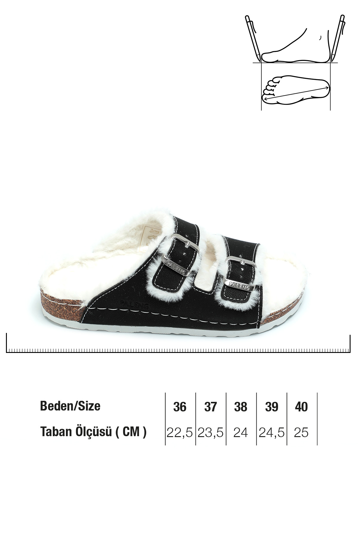 Gezer Mantar Taban Peluşlu Kışlık Kadın Terlik - Görsel 12