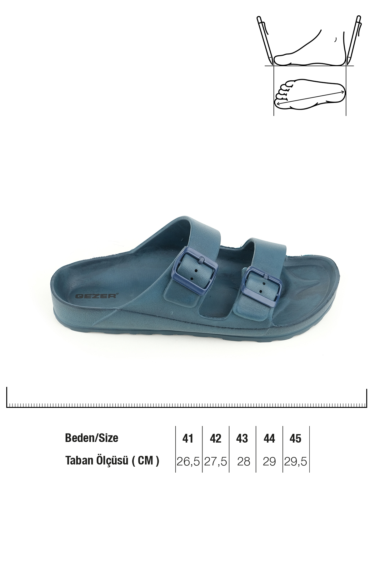 Islak Zemine Uygun İki Toka Ayarlanabilir Erkek Terlik - Görsel 4