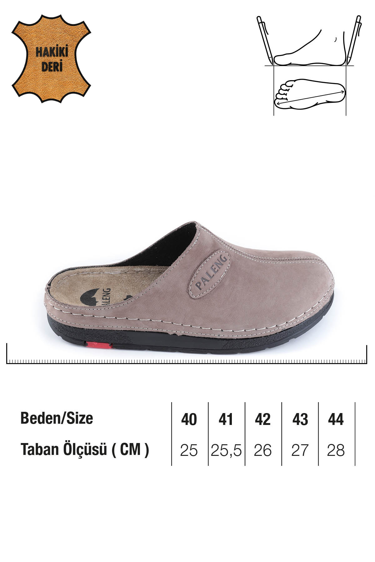 Gezer Kışlık Hakiki Deri Erkek Terlik - Görsel 3