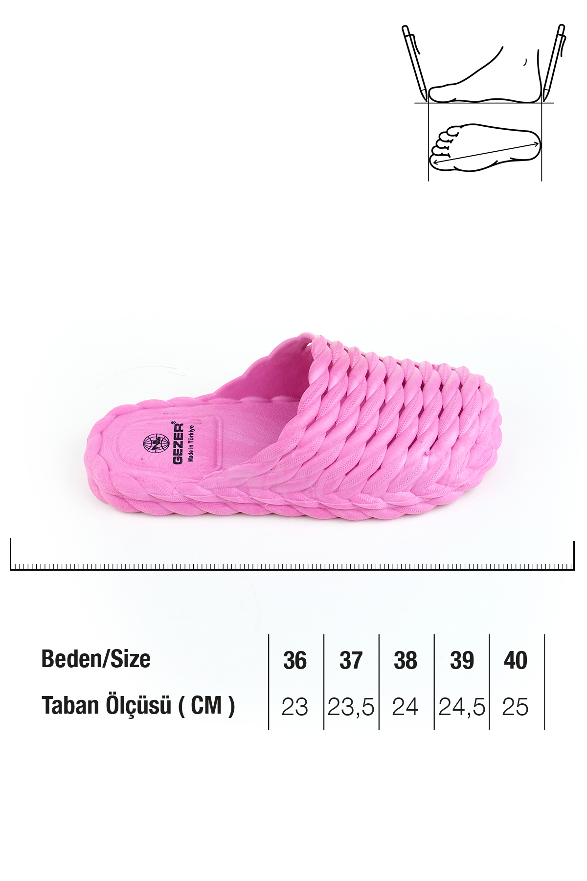 Yazlık Kaydırmaz Taban Islak Zemin Kadın Terlik - Görsel 3