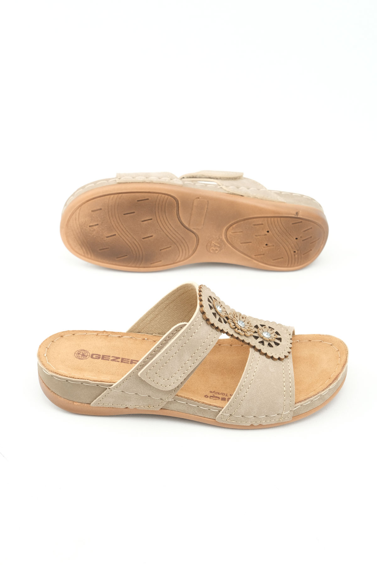 Yazlık Kadın Fashion Cırt Cırtlı Ayarlanabilir Günlük Terlik - Görsel 6