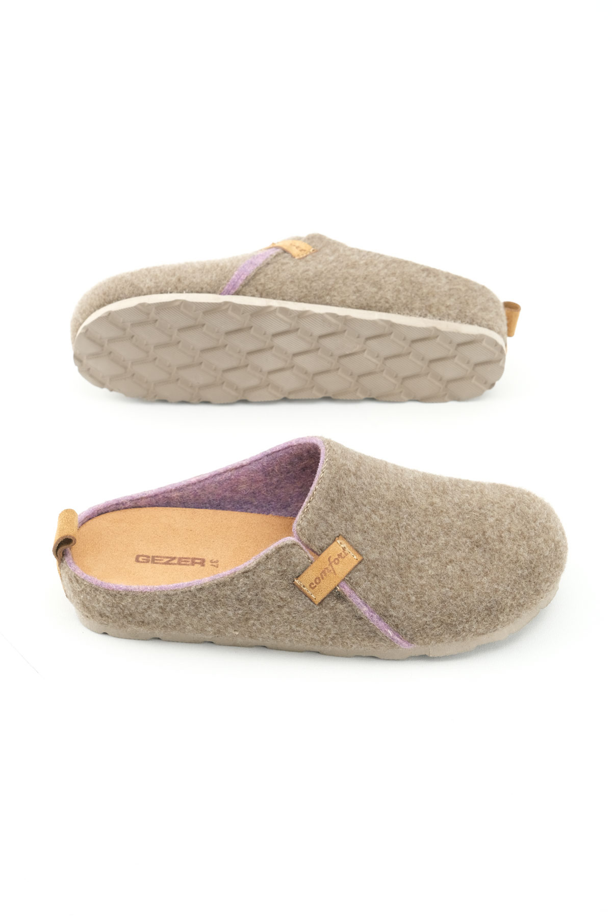 Kışlık Keçe Comfort Taban Kadın Ev Bahçe Terlik - Görsel 6