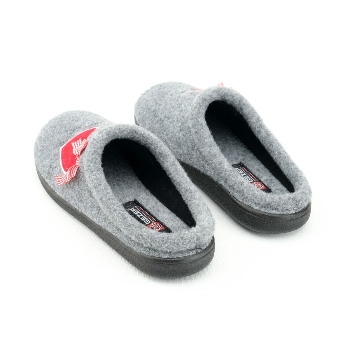 Kışlık Kadın Ev Bahçe Comfort Taban Nakışlı Kalp Desenli Keçe Terlik - Görsel 10