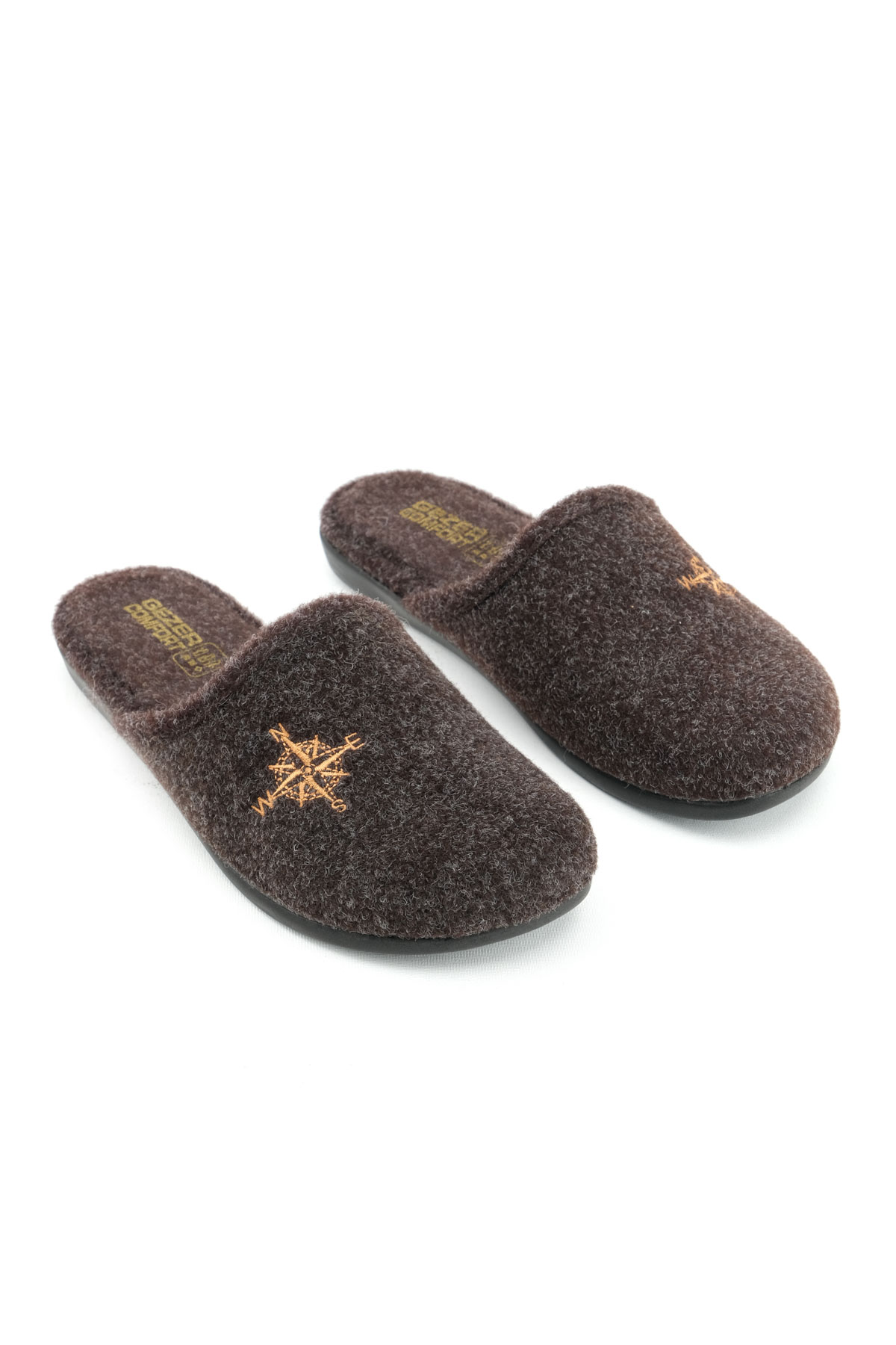 Kışlık Erkek Keçe Çıkarılabilir Taban Ev Bahçe Terlik - Görsel 4