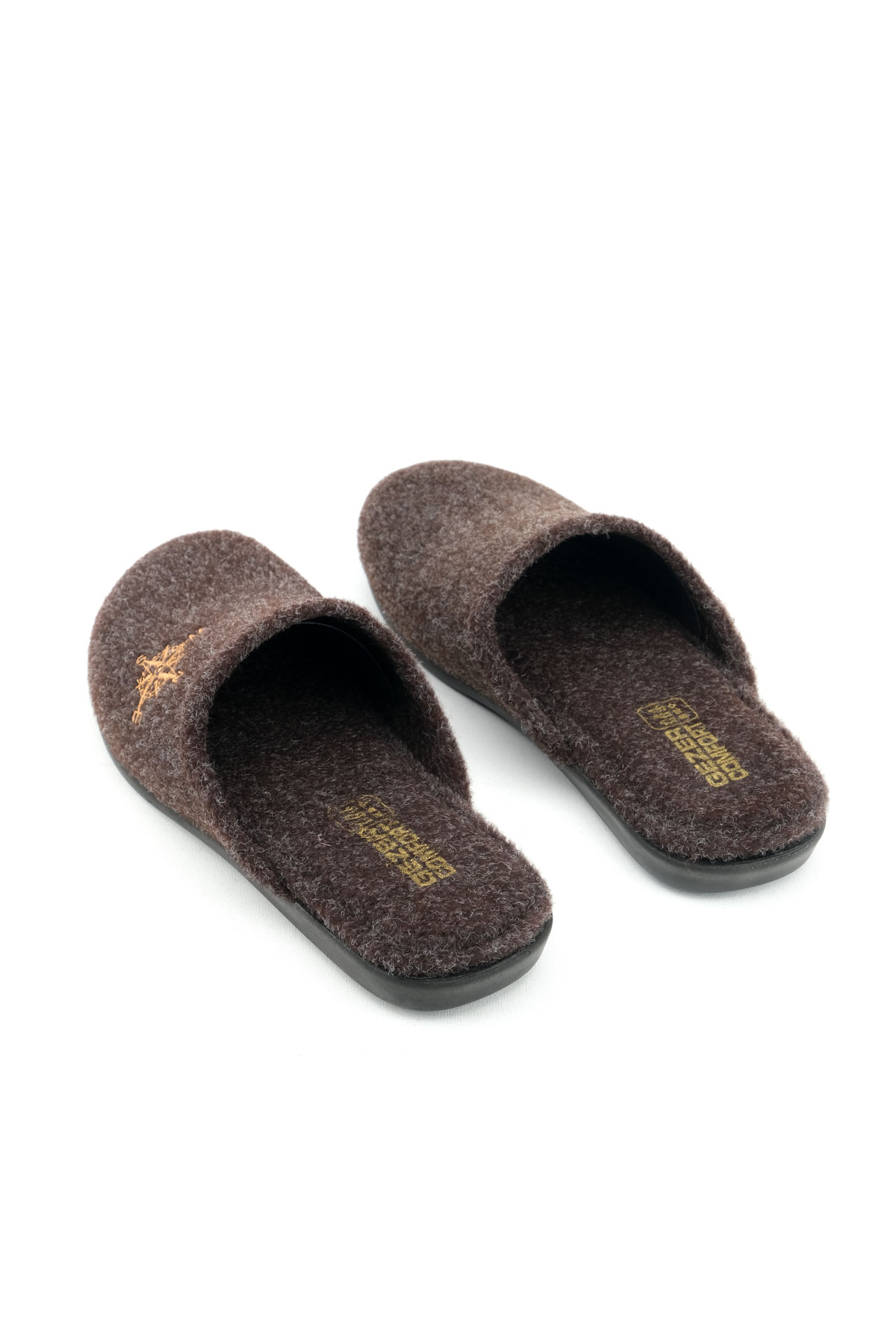 Kışlık Erkek Keçe Çıkarılabilir Taban Ev Bahçe Terlik - Görsel 5