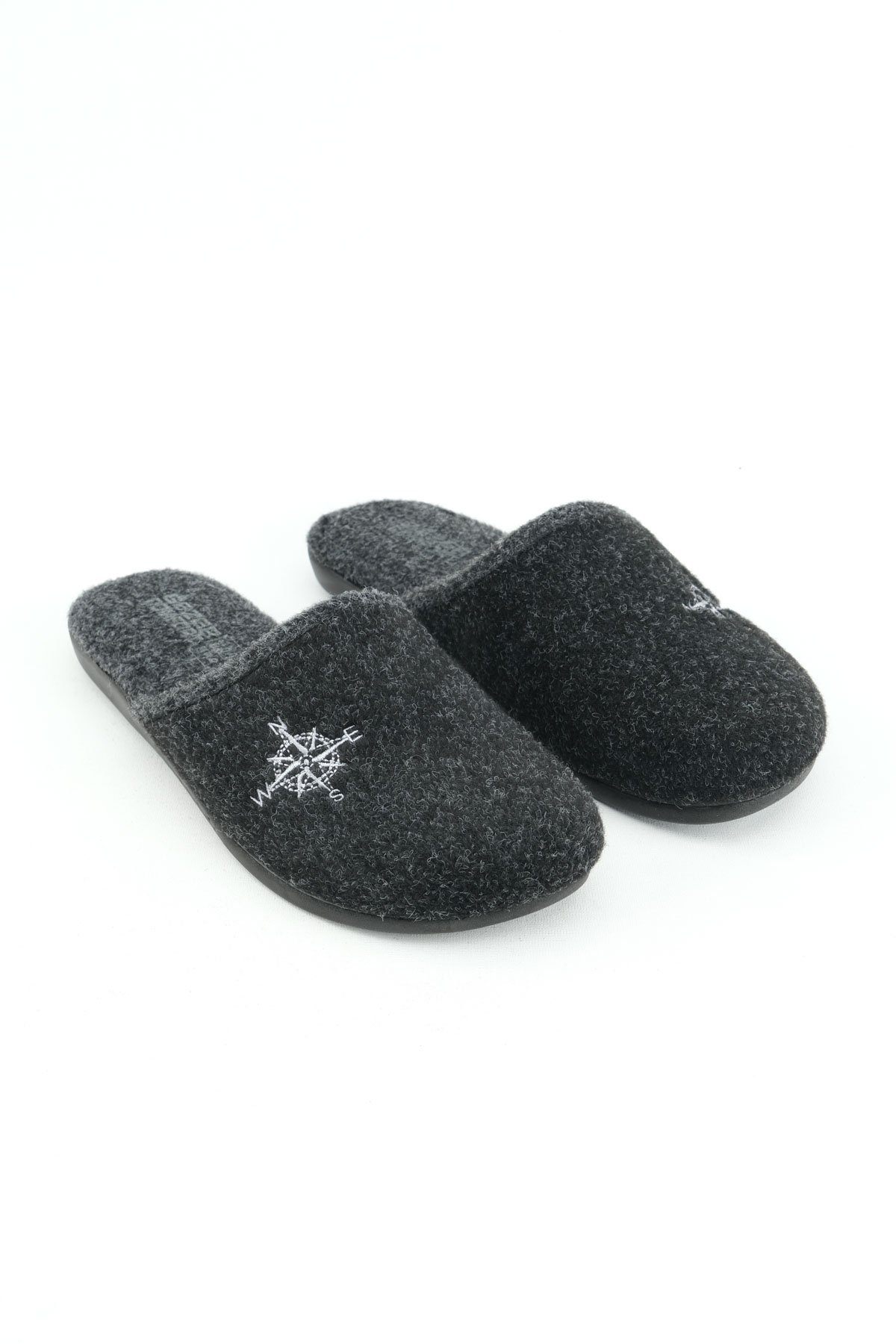 Kışlık Erkek Keçe Çıkarılabilir Taban Ev Bahçe Terlik - Görsel 4