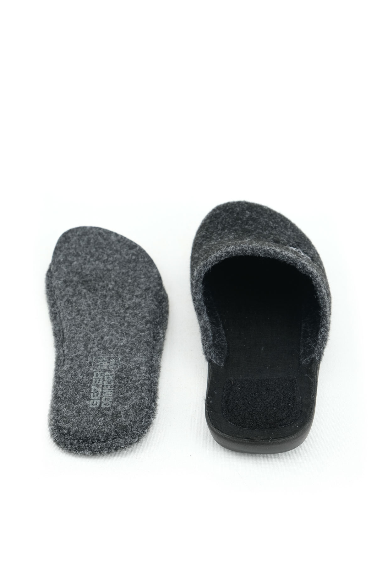 Kışlık Erkek Keçe Çıkarılabilir Taban Ev Bahçe Terlik - Görsel 7