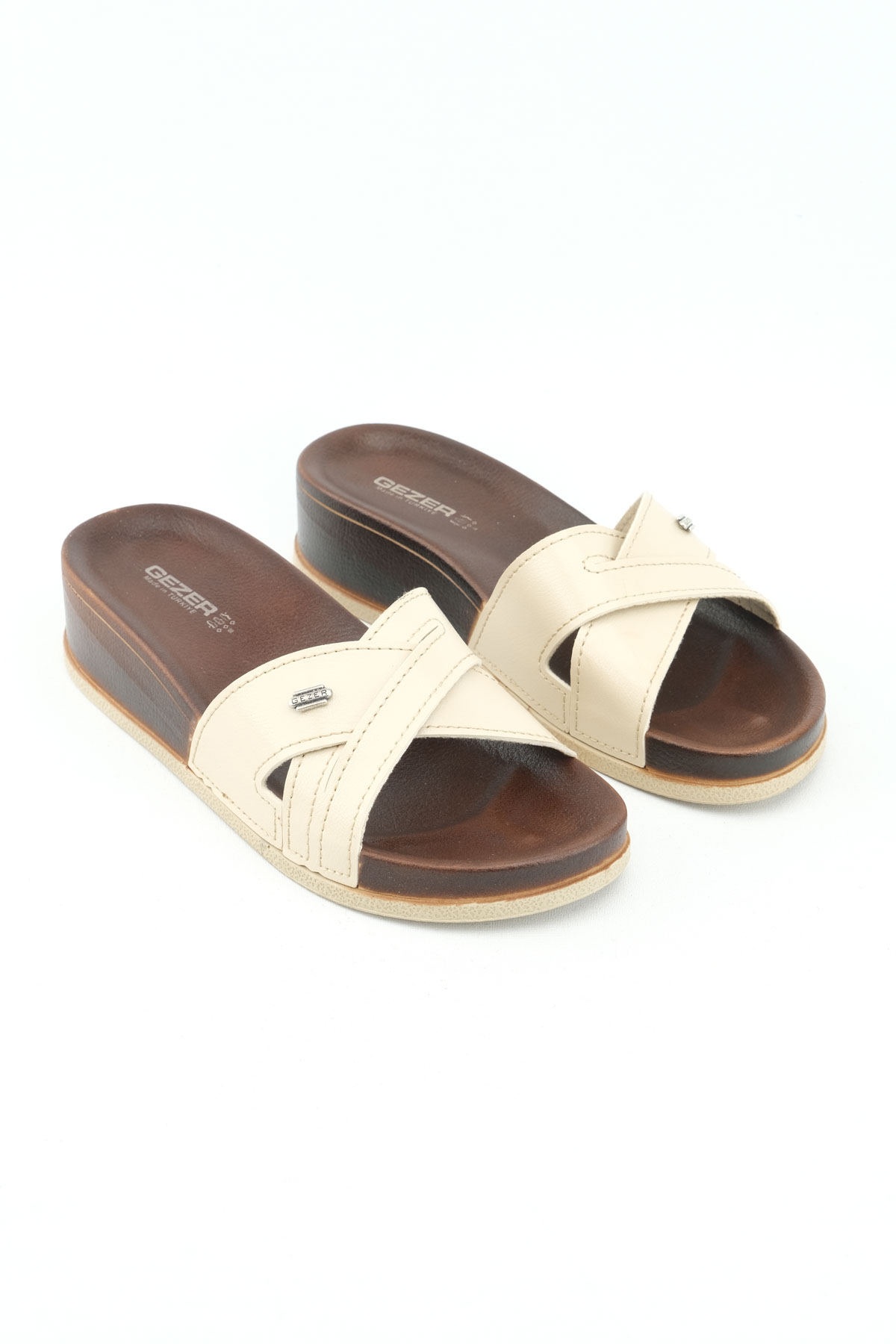 Yazlık Suni Deri Yüksek Topuk Kadın Günlük Terlik - Görsel 4