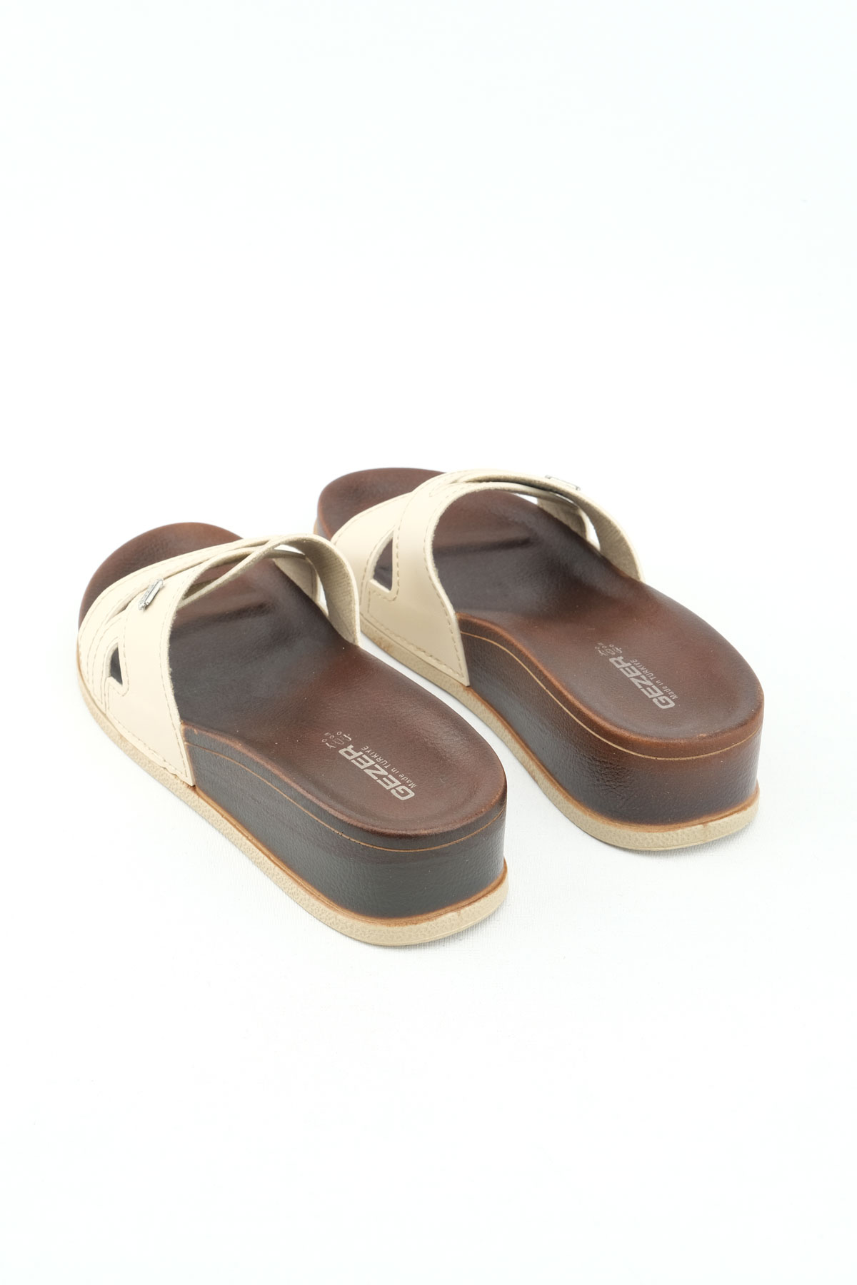 Yazlık Suni Deri Yüksek Topuk Kadın Günlük Terlik - Görsel 5