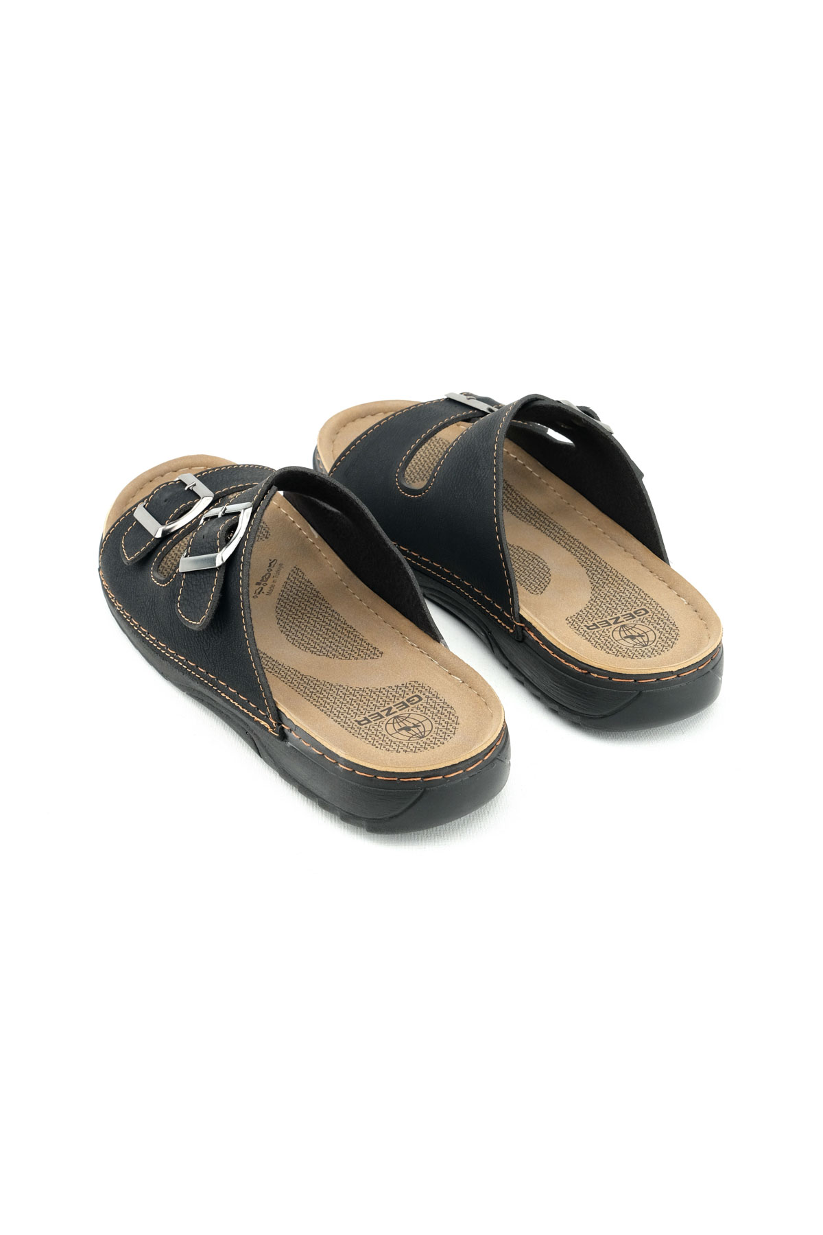 Yazlık Erkek İki Toka Ayarlanabilir Rahat Taban Günlük Terlik - Görsel 5