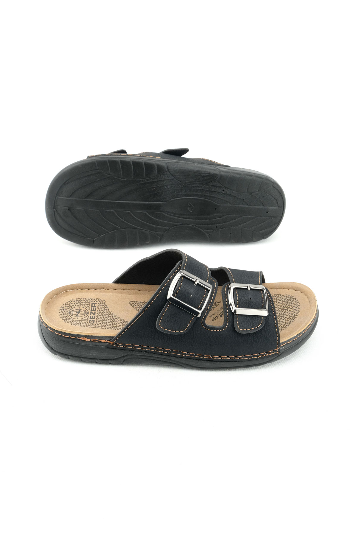 Yazlık Erkek İki Toka Ayarlanabilir Rahat Taban Günlük Terlik - Görsel 6