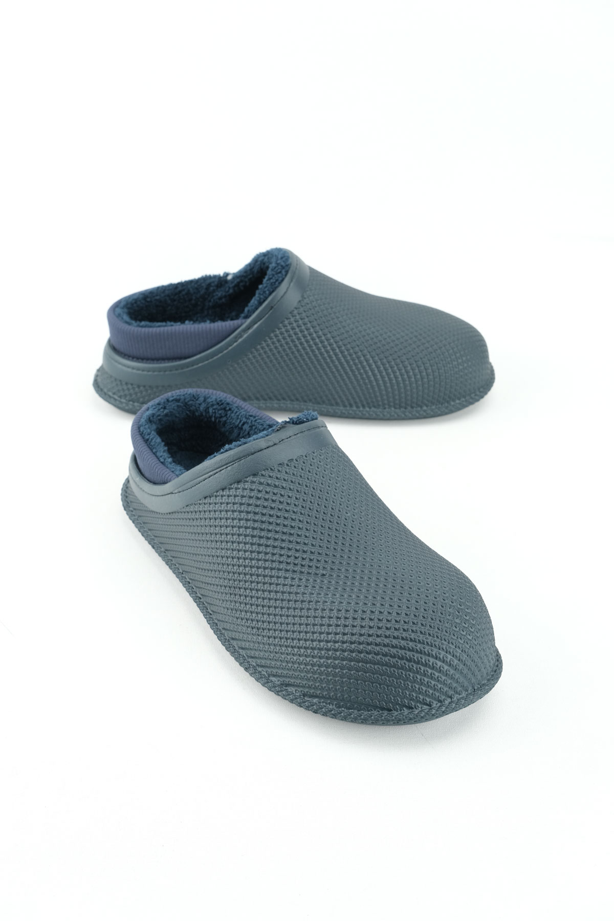 Erkek Kışlık Eva İçi Peluşlu Sessiz Taban Ev Bahçe Terlik - Görsel 2