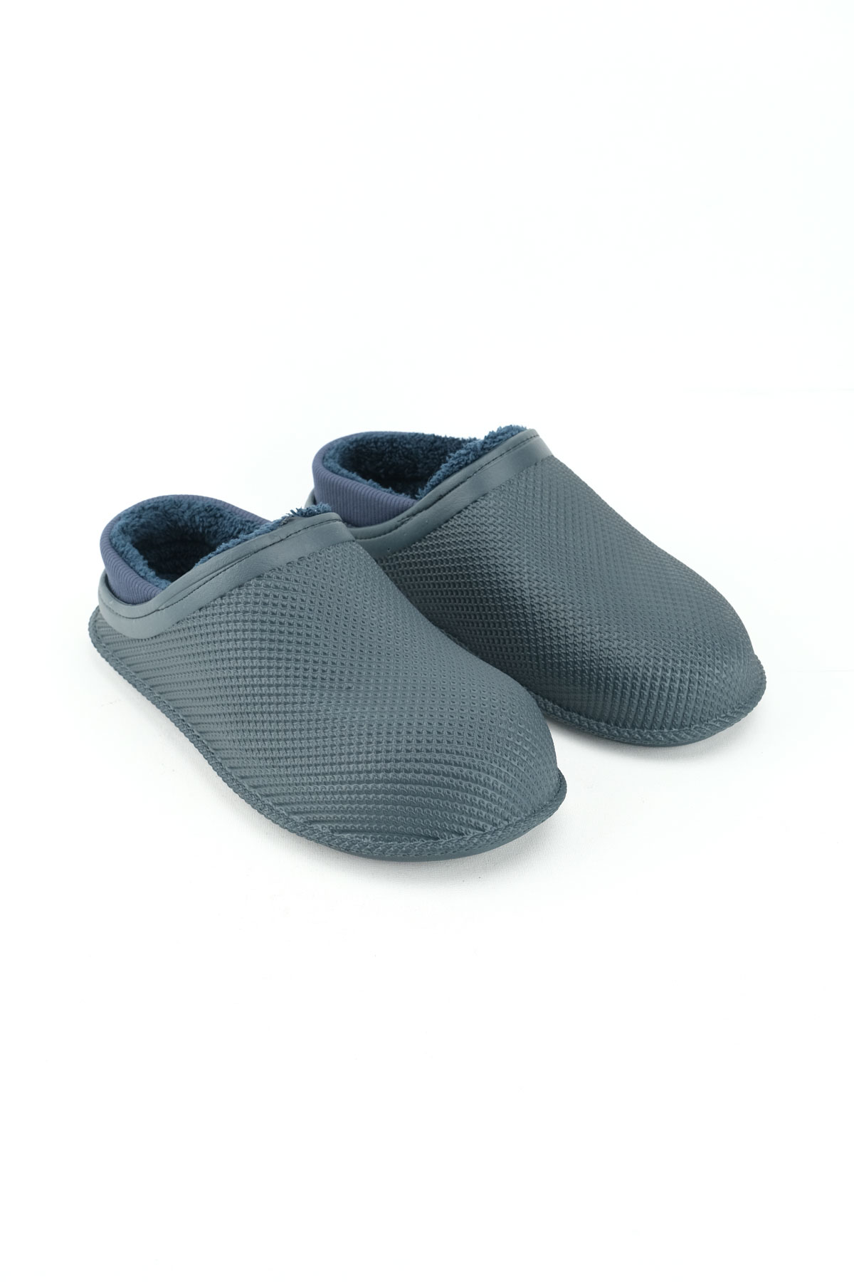 Erkek Kışlık Eva İçi Peluşlu Sessiz Taban Ev Bahçe Terlik - Görsel 4
