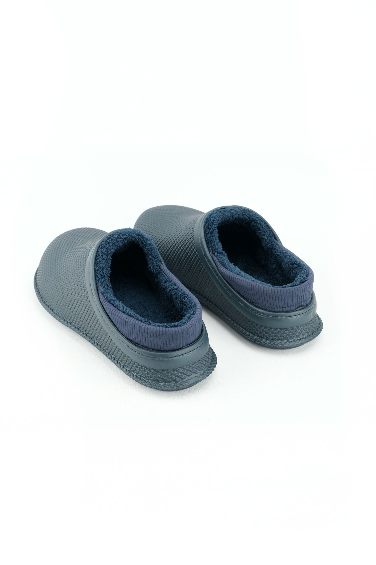 Erkek Kışlık Eva İçi Peluşlu Sessiz Taban Ev Bahçe Terlik - Görsel 5