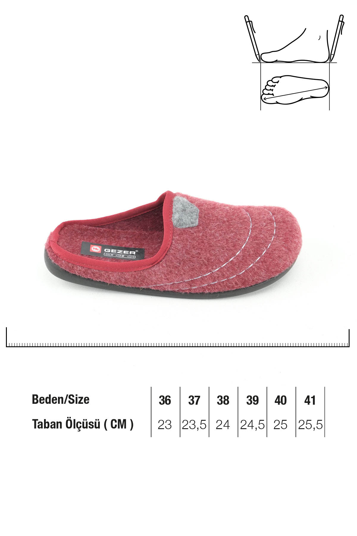 Kadın Kışlık Ev Bahçe Çıkarılabilir iç Taban Terlik - Görsel 3