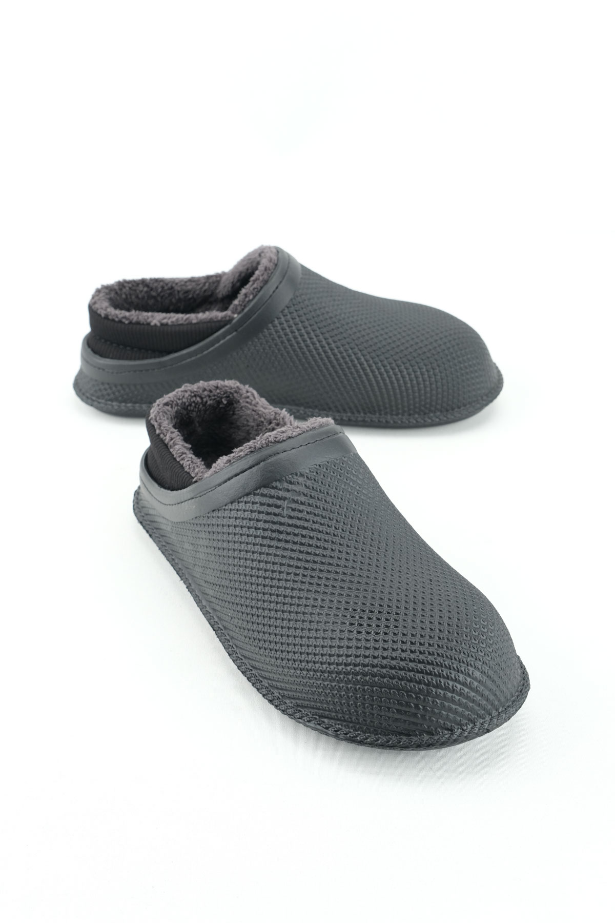 Erkek Kışlık Eva İçi Peluşlu Sessiz Taban Ev Bahçe Terlik - Görsel 2
