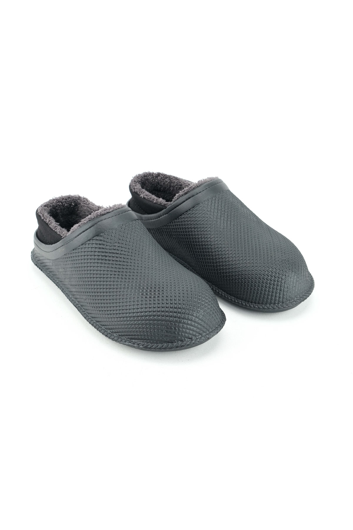 Erkek Kışlık Eva İçi Peluşlu Sessiz Taban Ev Bahçe Terlik - Görsel 4