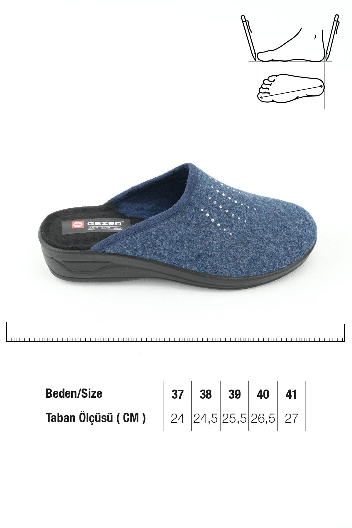 Kadın Kışlık Ev Bahçe Topuklu Terlik - Görsel 3